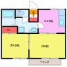 田中ハイツG棟 2Kの間取り