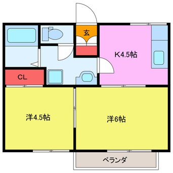 間取図 田中ハイツG棟