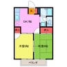 藤見ハイツ 2DKの間取り