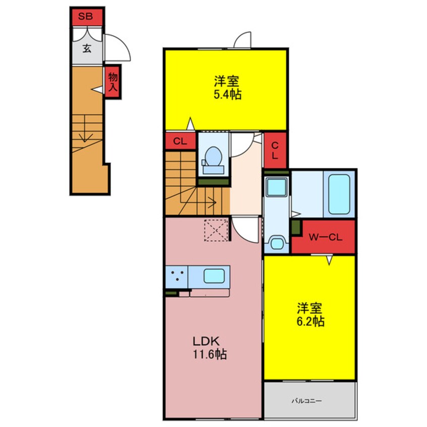 間取図 クレッセント毛呂山