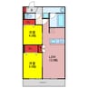 ルミエールK 2LDKの間取り