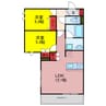 ルミエールK 2LDKの間取り
