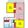 ルミエールK 2LDKの間取り