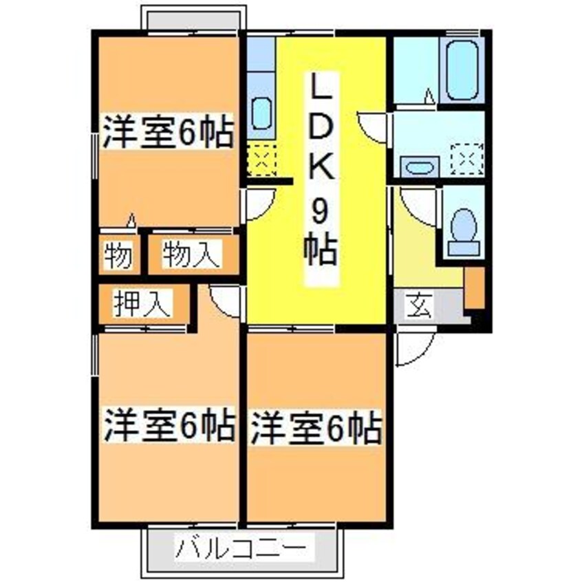 間取図 セジュールシゲモリD