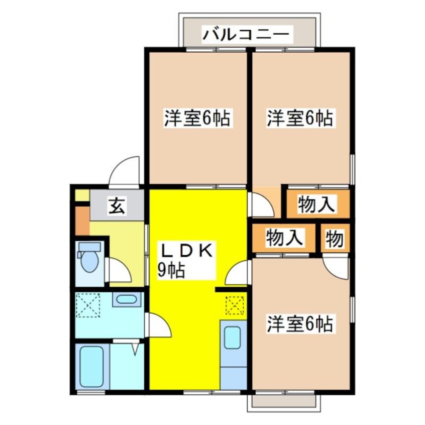 間取図 セジュールシゲモリF