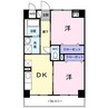 クレッシェンド 2DKの間取り