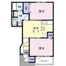 青風館 2DKの間取り