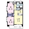 アルカンシエルＢ 2LDKの間取り