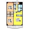 ゴールドクレスト 2LDKの間取り