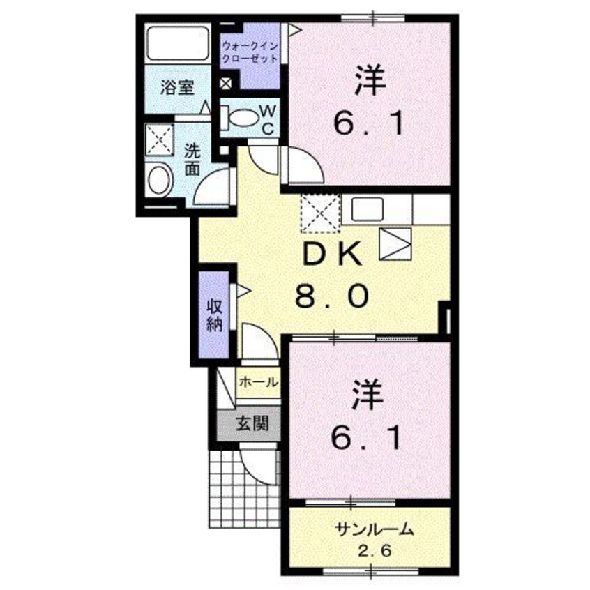 間取図 ストーンズ　黒瀬　Ａ