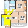 グランドハイツ小幡 2LDKの間取り