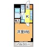 龍玉マンションII 1Kの間取り