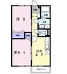 セレッソ楢原 2DKの間取り