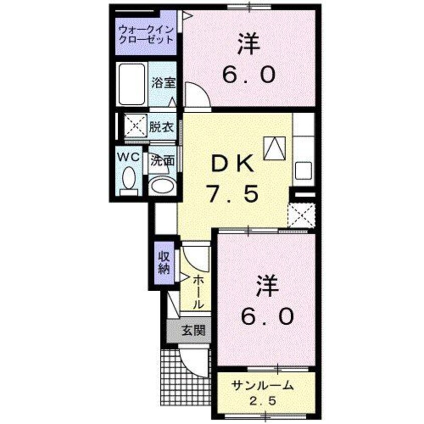 間取図 ベルメゾン　Ｂ