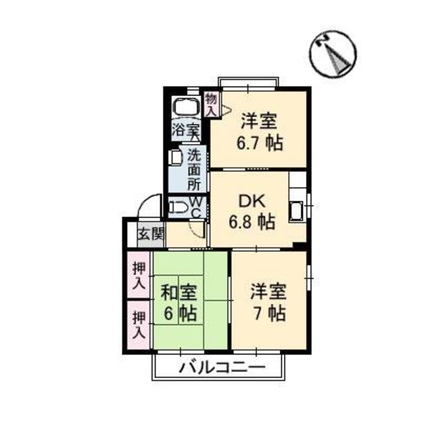 間取図 クレルバリュージュ　Ｂ棟