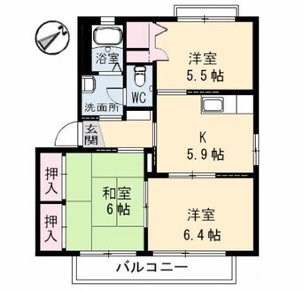 間取図 シャーメゾンマルニ