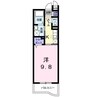 コンフォータブル西条 1Kの間取り