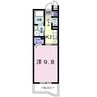 コンフォータブル西条 1Kの間取り