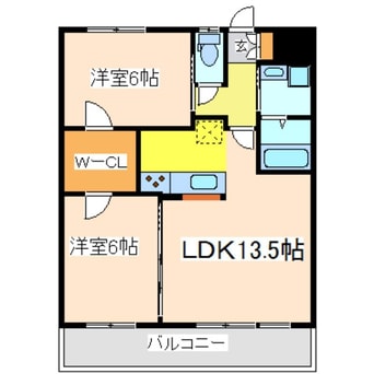 間取図 アメニティ御薗宇弐番館