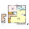 パルル 1LDKの間取り