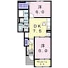 フェリーチェ 2DKの間取り