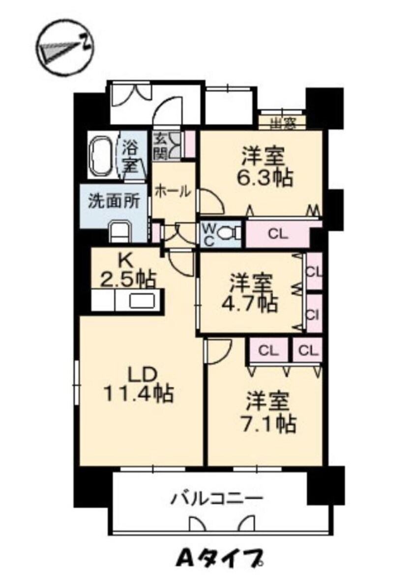 間取図 グランマスト西条広大前