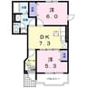 緑風館 2DKの間取り