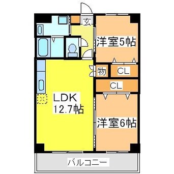 間取図 グランオーク東広島駅前