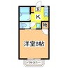 サンヒルズB棟 1Kの間取り