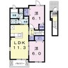 グレイス　ヴィラ　Ａ 2LDKの間取り