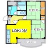 沖ノ原マンション 2LDKの間取り
