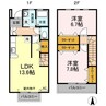 シャレーほんどう参番館 2LDKの間取り