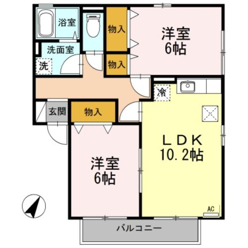 間取図 メゾングロワールB棟