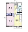ファミールヒルズＢ 2DKの間取り