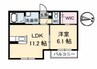 シャルムナイトウ B棟 1LDKの間取り
