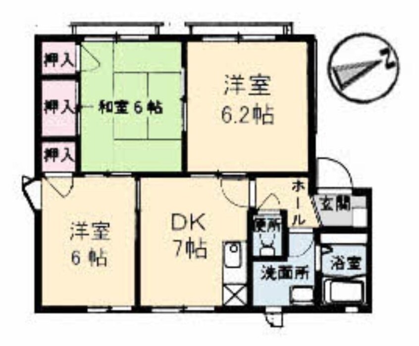 間取図 フローレスSA　B棟