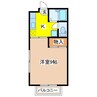 三宅ハイツB 1Kの間取り