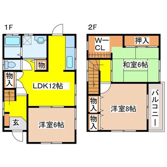 間取図 富田屋貸家A