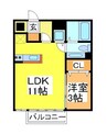 E-MAII 1LDKの間取り