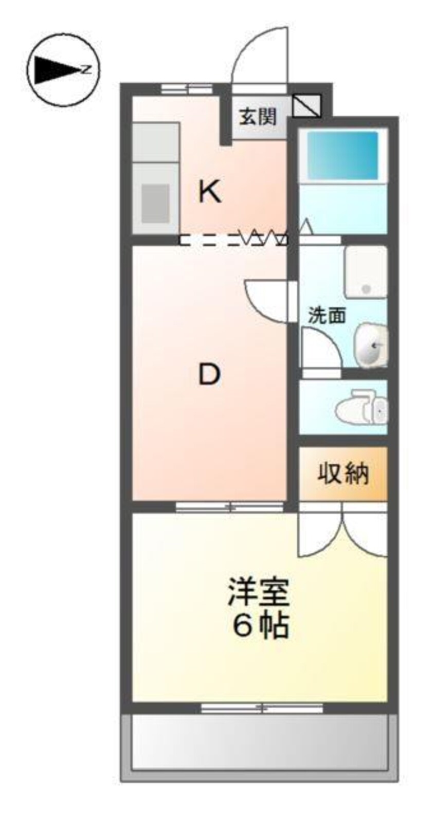 間取図 ラ・ポール宮川Ｂ