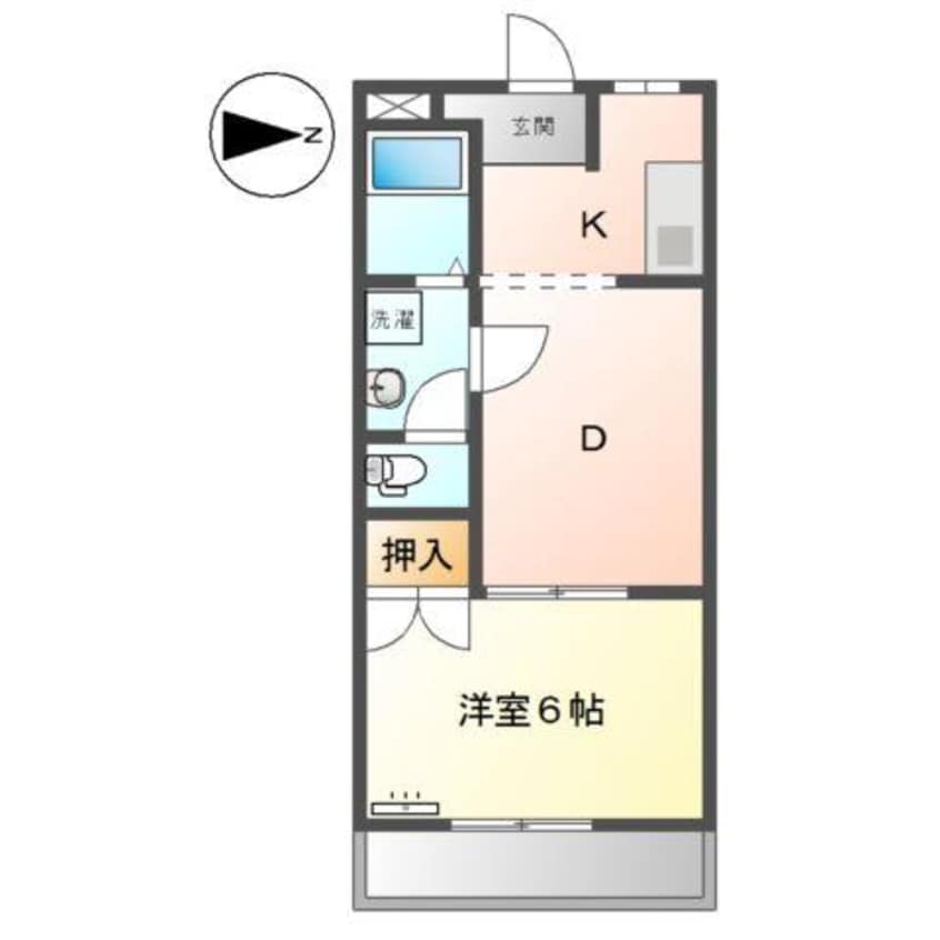 間取図 ラ・ポール宮川Ｂ