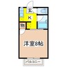 カルチェラタンA 1Kの間取り