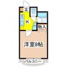龍玉マンションI 1Kの間取り