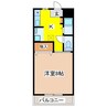 アルカディアII 1Kの間取り