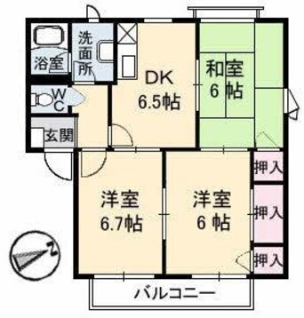 間取図 フローレスSA　A棟