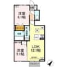 D-ROOM八本松南 2LDKの間取り