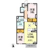 D-ROOM八本松東 2LDKの間取り