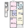 ファミリアメゾン　III 2LDKの間取り