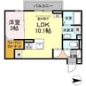 【新築】サンフィットA棟 1LDKの間取り