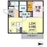 【新築】サンフィットB棟 1LDKの間取り